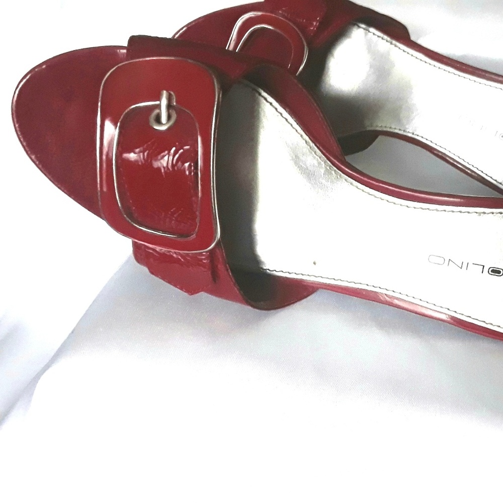 Red Patent Leather Bandolino Sandal